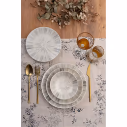 Hermia 387GRP1371 servizio da tavola 24 pz Porcellana Grigio