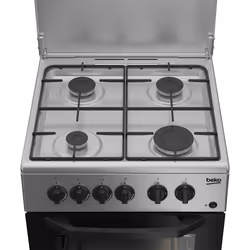 Beko CSS42014FS cucina A Elettrico Gas Nero, Argento - Vista aggiuntiva 4