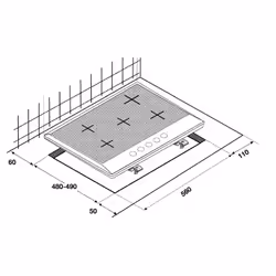 Beko HILW75222S Nero Da incasso 75 cm Gas 5 Fornello(i) - Vista aggiuntiva 5