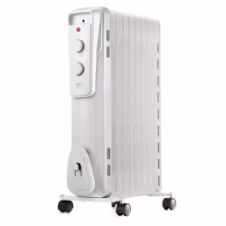 Beko RHO5220, Riscaldatore ambiente elettrico a olio, Olio, 1,8 m, Interno, Pavimento, Bianco