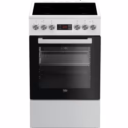 Beko FSE57302GWC, Cucina, Nero, Bianco, Manopola, Touch, Bianco, Frontale superiore, Piano cottura a induzione