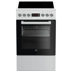 Beko FSE57302GWC Cucina Elettrico Piano cottura a induzione Nero, Bianco