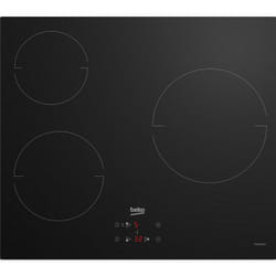 Piano cottura a induzione 60cm 3 fuochi 5900w nero - hii63400mt Beko
