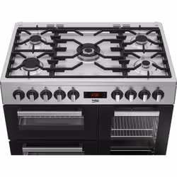 Beko PS235315DX cucina Elettrico Gas Nero, Acciaio inox - Vista aggiuntiva 4