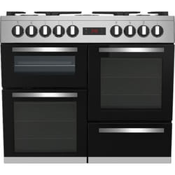 Beko PF335325DX cucina Gas Nero, Acciaio inox