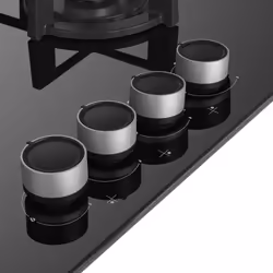 Beko Piano cottura a gas HILG64225SB 60 cm, comandi frontali, griglie in ghisa semi-continue, 4 bruciatori, Cristallo nero - Vista aggiuntiva 4