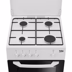 Beko Cucina CSG42009DW, (LxDxA) 50x50x85, Bianca, Forno a gas + grill, piano cottura a gas 4 zone, Coperchio in metallo - Vista aggiuntiva 4