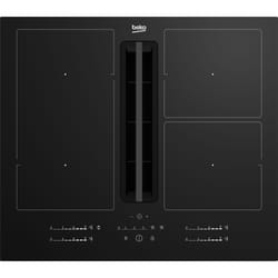 Beko HIXI 64700 UF: Piano a Induzione con Cappa Integrata, 4 Zone con 1 Sezione IndyFlex, 60 cm