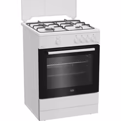 Beko Forno a Gas,coperchio in metallo, ventilazione tangenziale, Classe A, Bianco