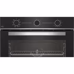 Beko b100 BBIMA13100X Forno multifunzione tre manopole con Air Fry in cristallo nero e inox