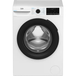Beko b300 BMW8149DB Lavatrice 8kg, Classe A-30%, Bianco, Motore Inverter 1400giri, Display touch, Porta nera, EnergySpin™, Vapore