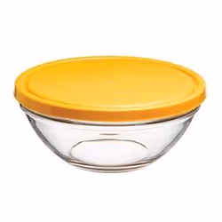 Pasabahce 53583, Insalatiera, Rotondo, Vetro, Trasparente, Giallo, Lucida, 2,5 L