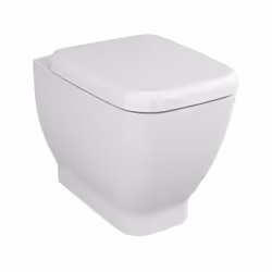 Vaso a pavimento con installazione filo muro, dotato di scarico a parete. Il materiale di realizzazione è la ceramica con fin ...