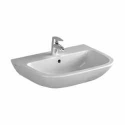 Lavabo sospeso largo 60 cm realizzato in ceramica. Il prodotto può essere abbianto alla colonna (SFUCER0694CO) o alla semicol ...