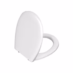 Sedile per vaso Normus realizzato in duroplast con finitura bianca. L'articolo è dotato di cerniere cromate con fissaggio inf ...