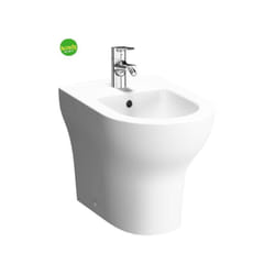 Vitra - Bidet a terra filo parete in ceramica bianca serie zentrum