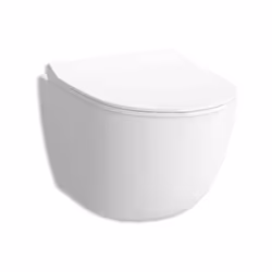 Water sospeso Sento Vitra sanitari finitura bianco opaco rimless senza brida Il profilo tondo e compatto del wc bianco opaco ...