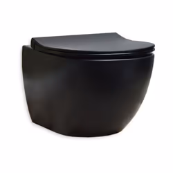 Wc sospeso rimless senza brida Vitra Sento con finitura nero opaco La forma tonda e compatta del wc nero opaco di Vitra Sento ...