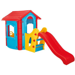 Purline - Casetta di plastica con scivolo happy house with slide pilsan 06 432