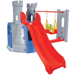 Castello per bambini con scivolo e altalena castle slide and swing set pilsan 07 961