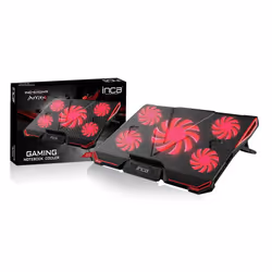 Inca INC-611GMS base di raffreddamento per laptop 17" Nero, Rosso - Vista aggiuntiva 2