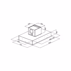 Silverline 4226.1 cappa aspirante Integrato a soffitto Bianco 850 m³/h