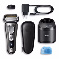 Braun Series 9 Pro 9485cc, Rasoio, Nero, Argento, LED, 0,05 mm, Batteria, Ioni di Litio