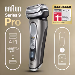 Braun Series 9 Pro 9485cc Rasoio Trimmer Nero, Argento