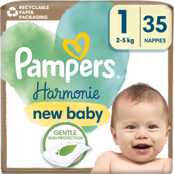 I pannolini usa e getta Pampers Harmonie garantiscono al tuo piccolo una sensazione di asciutto che dura fino a 12 ore. Reali ...