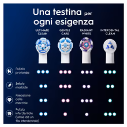 Oral-B Testine di Ricambio iO Series Ultimate Clean, Testine Rotonde Originali, Setole CrissCross per pulizia e rimozione della placca avanzate e in profondità. 3 Testine - Vista aggiuntiva 6