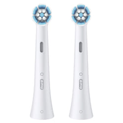 Oral-B Testine di Ricambio iO Series Gentle Care Bianche, Testine Rotonde Originali, per Gengive Sensibili, 2 Testine