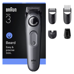 Braun BeardTrimmer 3 80789789 regolabarba CA/Batteria 20 2 cm Nero