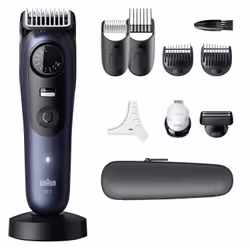 Braun BeardTrimmer 7 80789809 regolabarba CA/Batteria 40 2 cm Bagnato e secco Blu scuro - Vista aggiuntiva 3