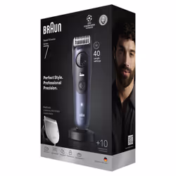Braun BeardTrimmer 7 80789809 regolabarba CA/Batteria 40 2 cm Bagnato e secco Blu scuro - Vista aggiuntiva 4