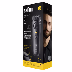 Braun BeardTrimmer 5 80789813 regolabarba CA/Batteria 20 2 cm Bagnato e secco Nero - Vista aggiuntiva 4