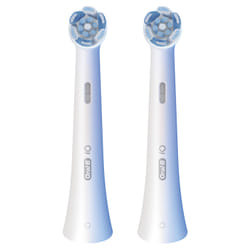 Oral-B Testine di Ricambio iO Series Ultimate Clean, testine rotonde di ricambio originali, con setole CrissCross per pulizia e rimozione della placca avanzate e in profondità, 2