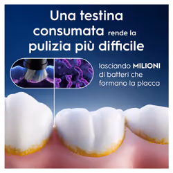 Oral-B Testine di Ricambio iO Series Radiant White Black, testine rotonde di ricambio originali, setole angolate per una rimozione più profonda della placca, con petali lucidanti per lo sbiancamento dei denti, 3
