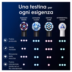 Oral-B Testine di Ricambio iO Series Radiant White Black, testine rotonde di ricambio originali, setole angolate per una rimozione più profonda della placca, con petali lucidanti per lo sbiancamento dei denti, 3 - Vista aggiuntiva 7