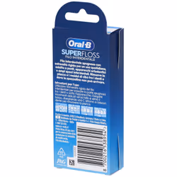 Oral-B Man Superfloss Filo Interdentale per Apparecchio 50 Fili Pre-Misurati