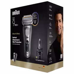Braun Series 9 Pro+ 9675cc Rasoio Trimmer Grigio, Argento - Vista aggiuntiva 2