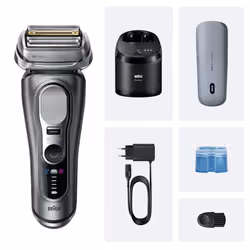 Braun Series 9 Pro+ 9675cc Rasoio Trimmer Grigio, Argento - Vista aggiuntiva 3