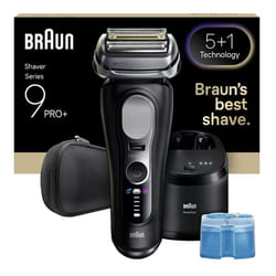 Braun Series 9 Pro+ 9660CC Rasoio Trimmer Nero, Argento