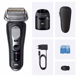 Braun Series 9 Pro+ 9660CC Rasoio Trimmer Nero, Argento - Vista aggiuntiva 3