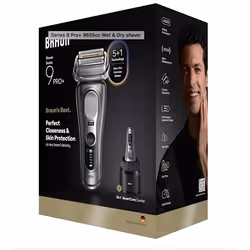 Braun Series 9 Pro+ 9655cc Rasoio Trimmer Grigio - Vista aggiuntiva 3