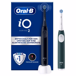 Oral-B iO Series 2, Adulto, Spazzolino a vibrazione, Cura quotidiana, Sensibile, Super sensitive, Nero, Verde, 2 min, Rotondo