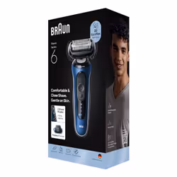 Braun 62-B1200s Rasoio Trimmer Nero, Blu - Vista aggiuntiva 2