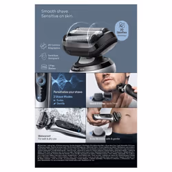 Braun Series 6 62-S7650cc Rasoio Trimmer Argento - Vista aggiuntiva 4
