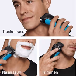 Braun 735483 Rasoio Trimmer Nero, Blu - Vista aggiuntiva 4