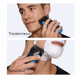 Braun Series 3 310s Rasoio Trimmer Nero, Blu - Vista aggiuntiva 4
