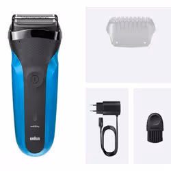 Braun Series 3 310s Rasoio Trimmer Nero, Blu - Vista aggiuntiva 5